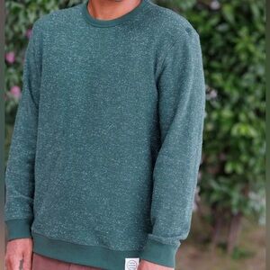 Mollusk California Green Wave Patch Crew Sweater